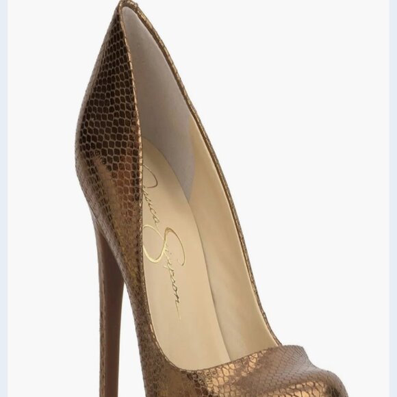 Jessica Simpson Calie Bronze Pumps - Picture 2 of 2